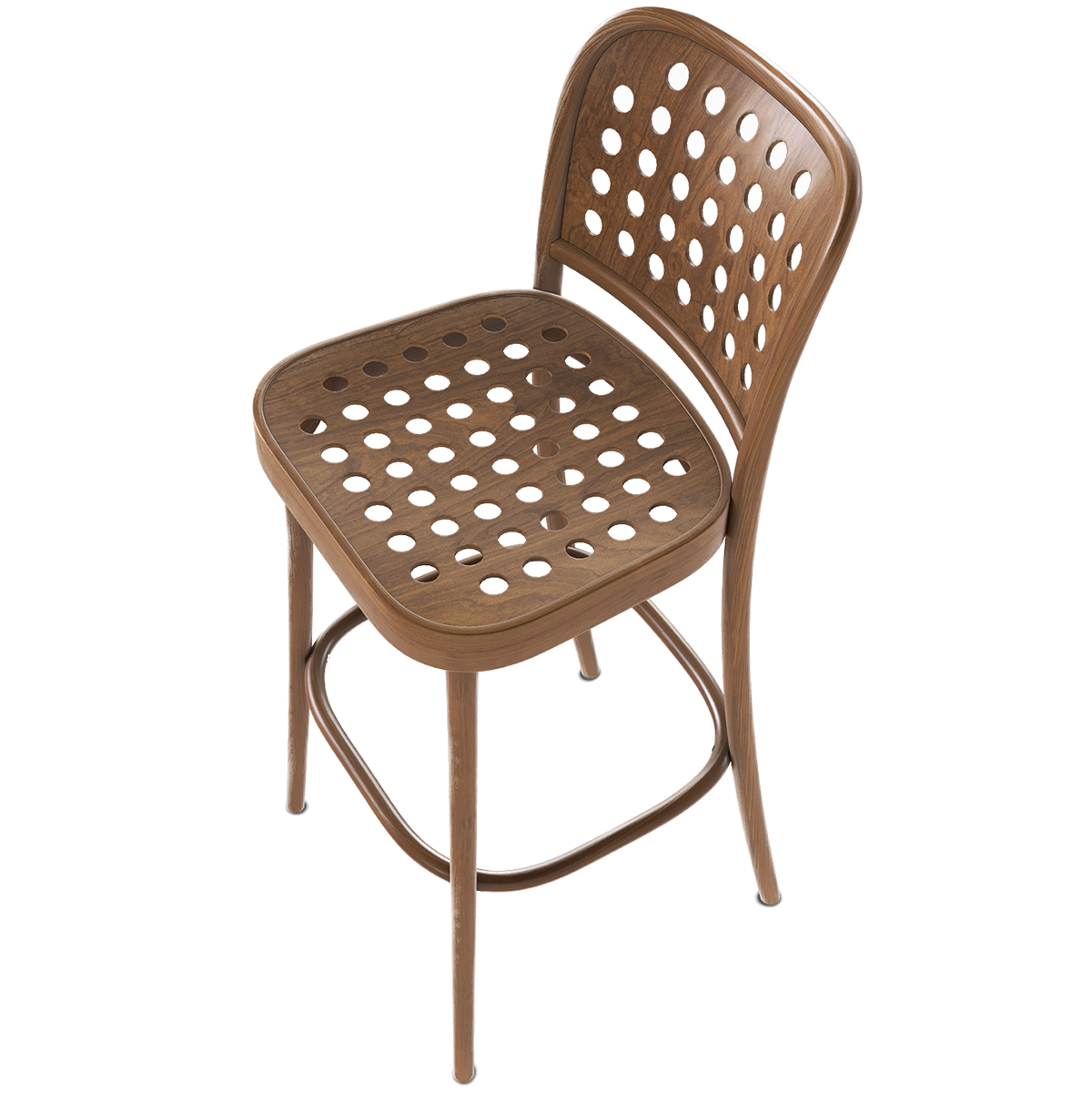 822 Wood Barstool with Backrest - WOO .Design