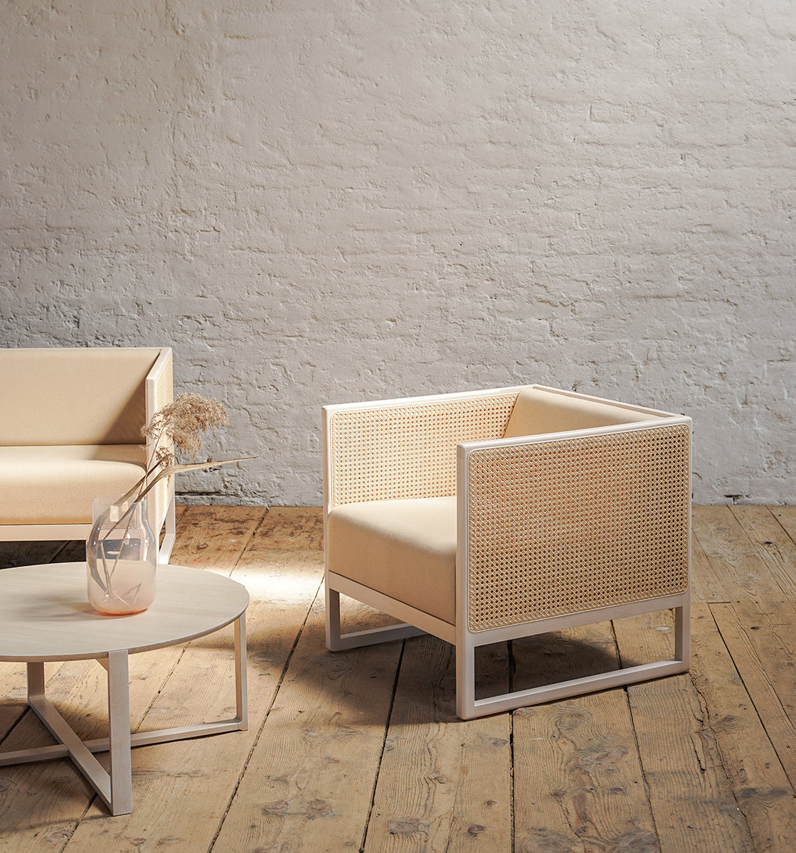 Casablanca 683 Upholstered/Cane Armchair - WOO .Design