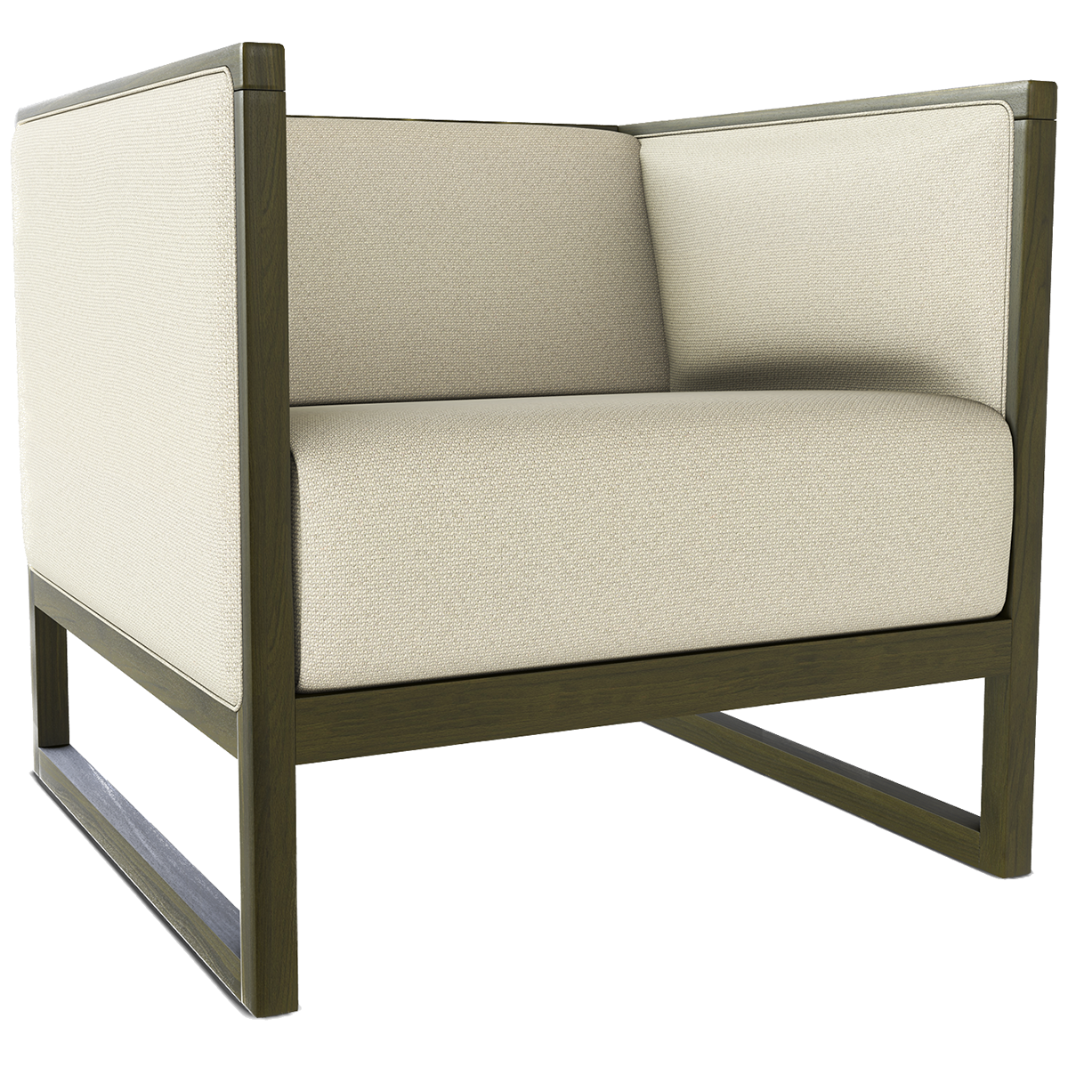 Casablanca Lounge Armchair with Upholstered Armrest