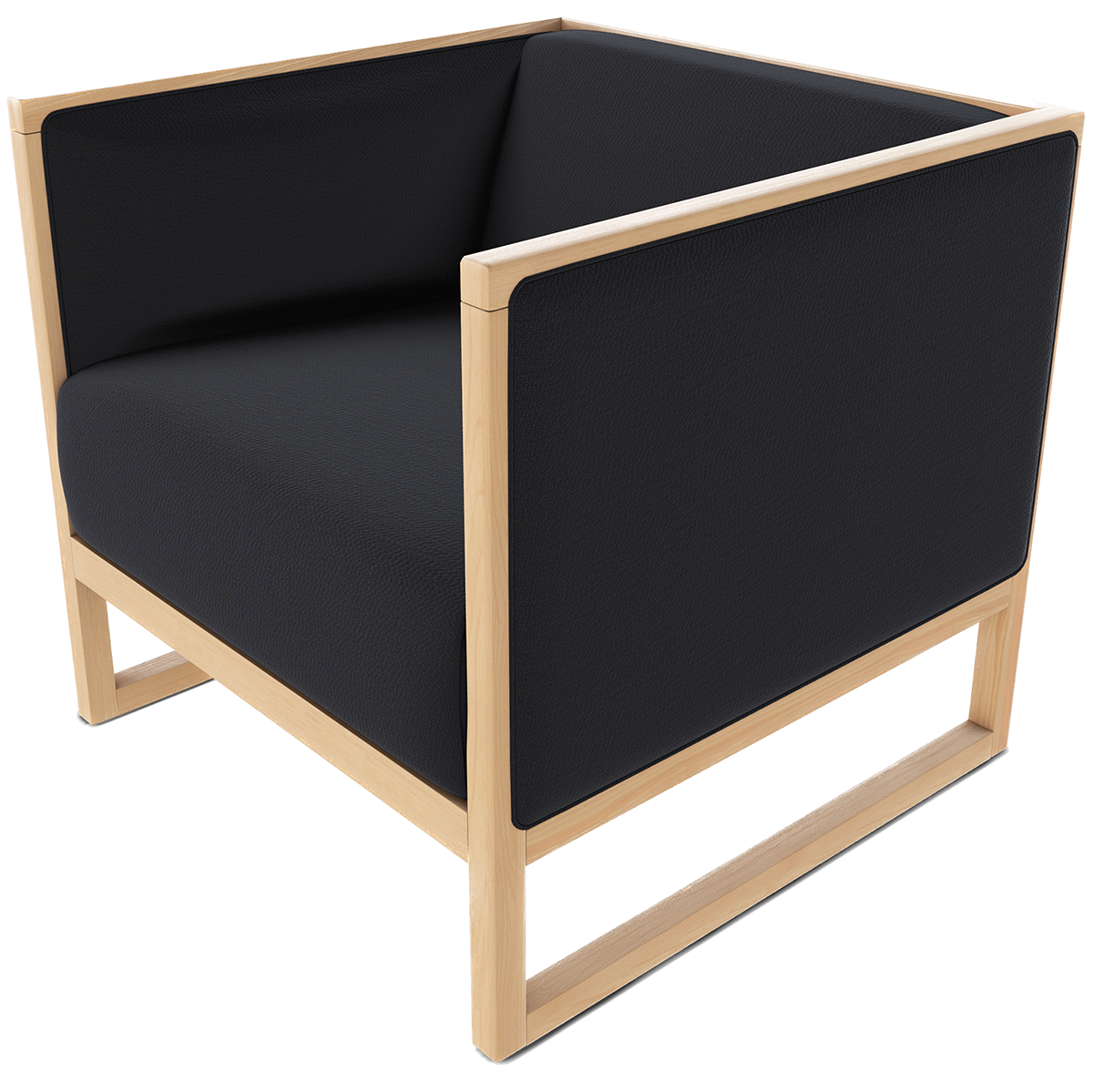 Casablanca Lounge Armchair with Upholstered Armrest