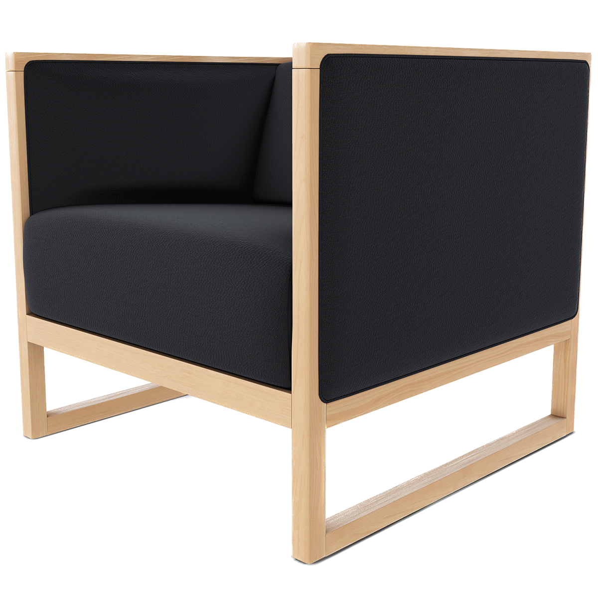 Casablanca Lounge Armchair with Upholstered Armrest