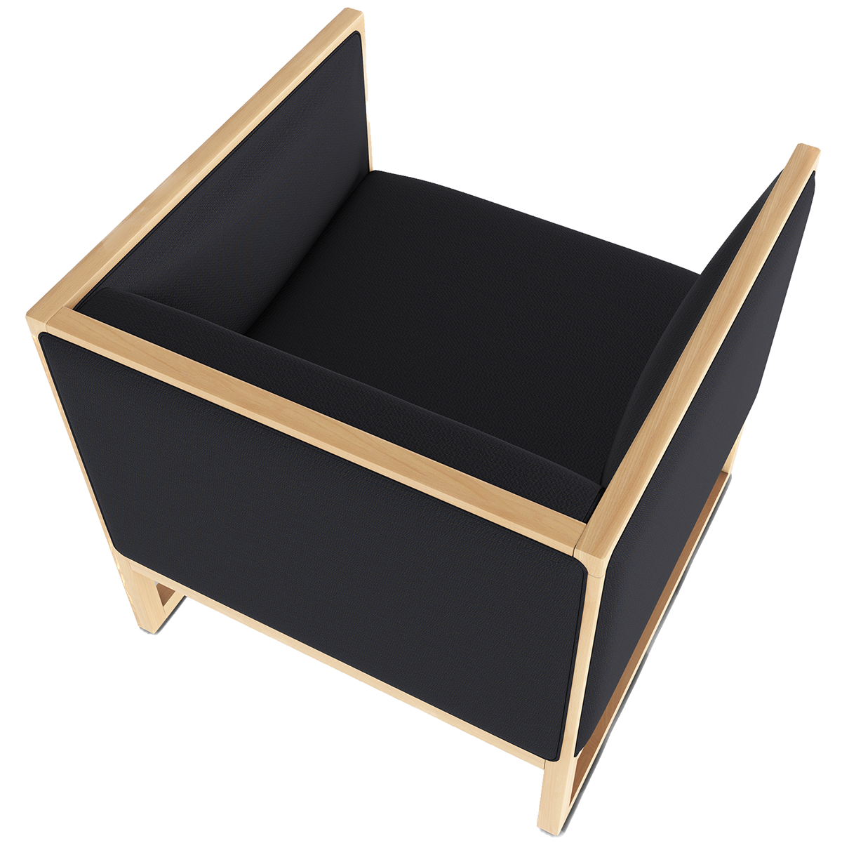 Casablanca Lounge Armchair with Upholstered Armrest