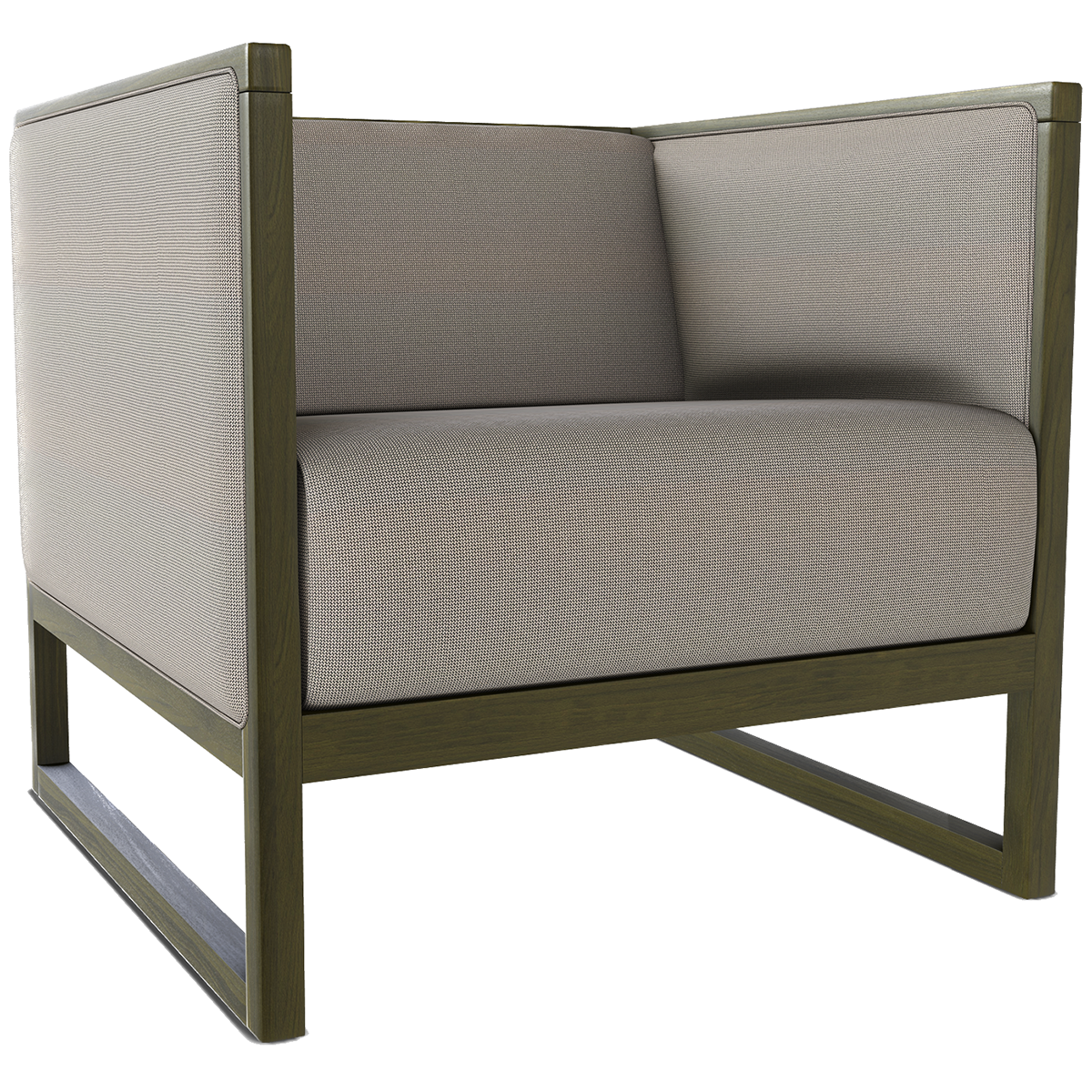 Casablanca Lounge Armchair with Upholstered Armrest