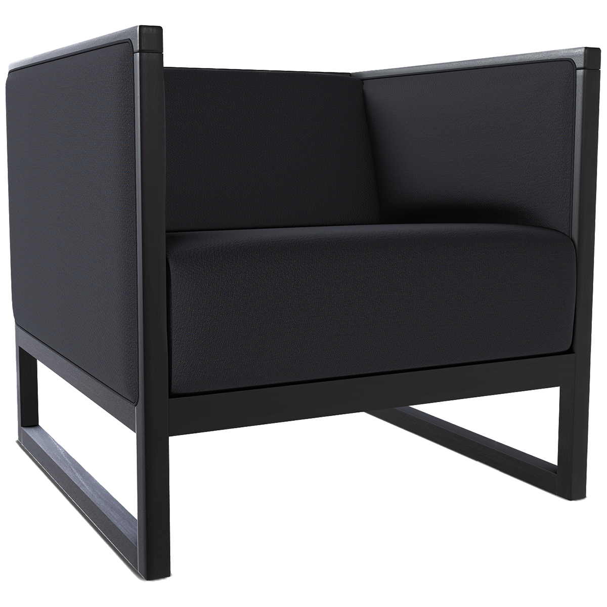 Casablanca Lounge Armchair with Upholstered Armrest