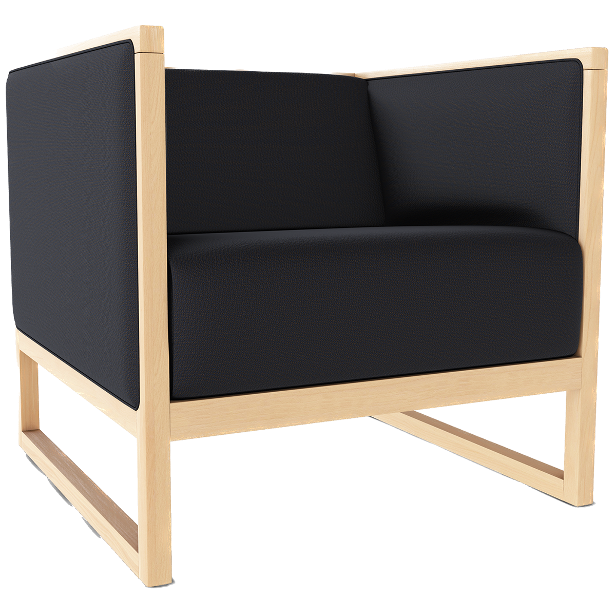 Casablanca Lounge Armchair with Upholstered Armrest