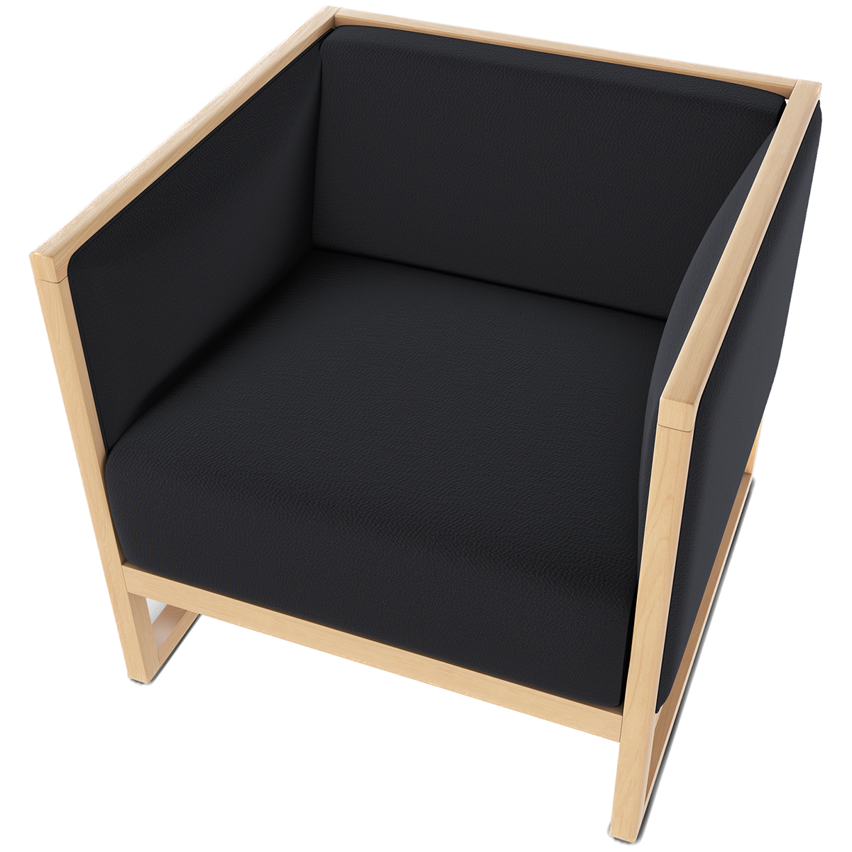 Casablanca Lounge Armchair with Upholstered Armrest