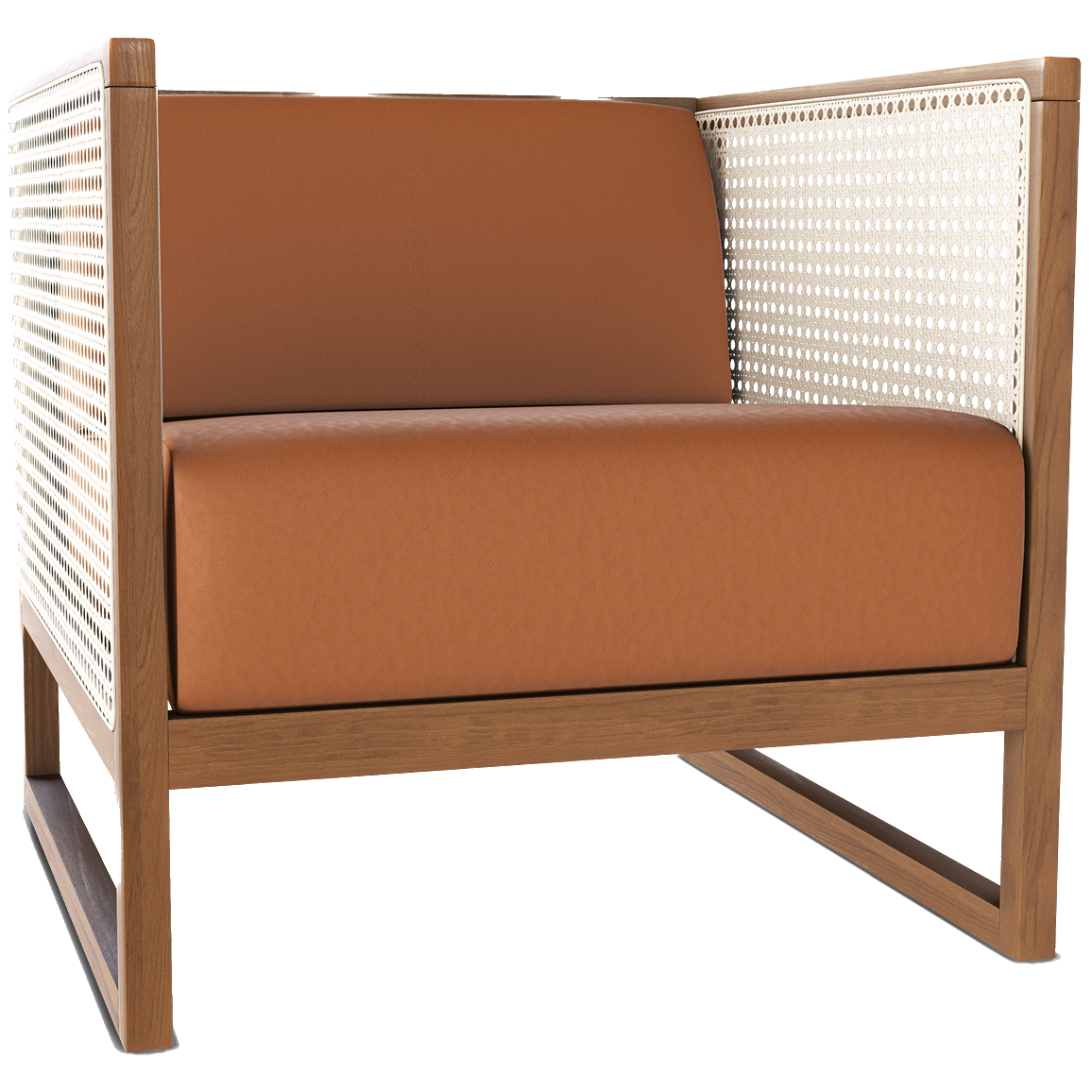 Casablanca Lounge Armchair with Cane Armrest