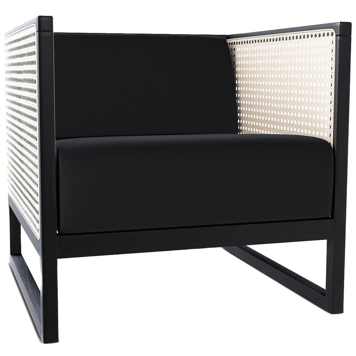 Casablanca Lounge Armchair with Cane Armrest