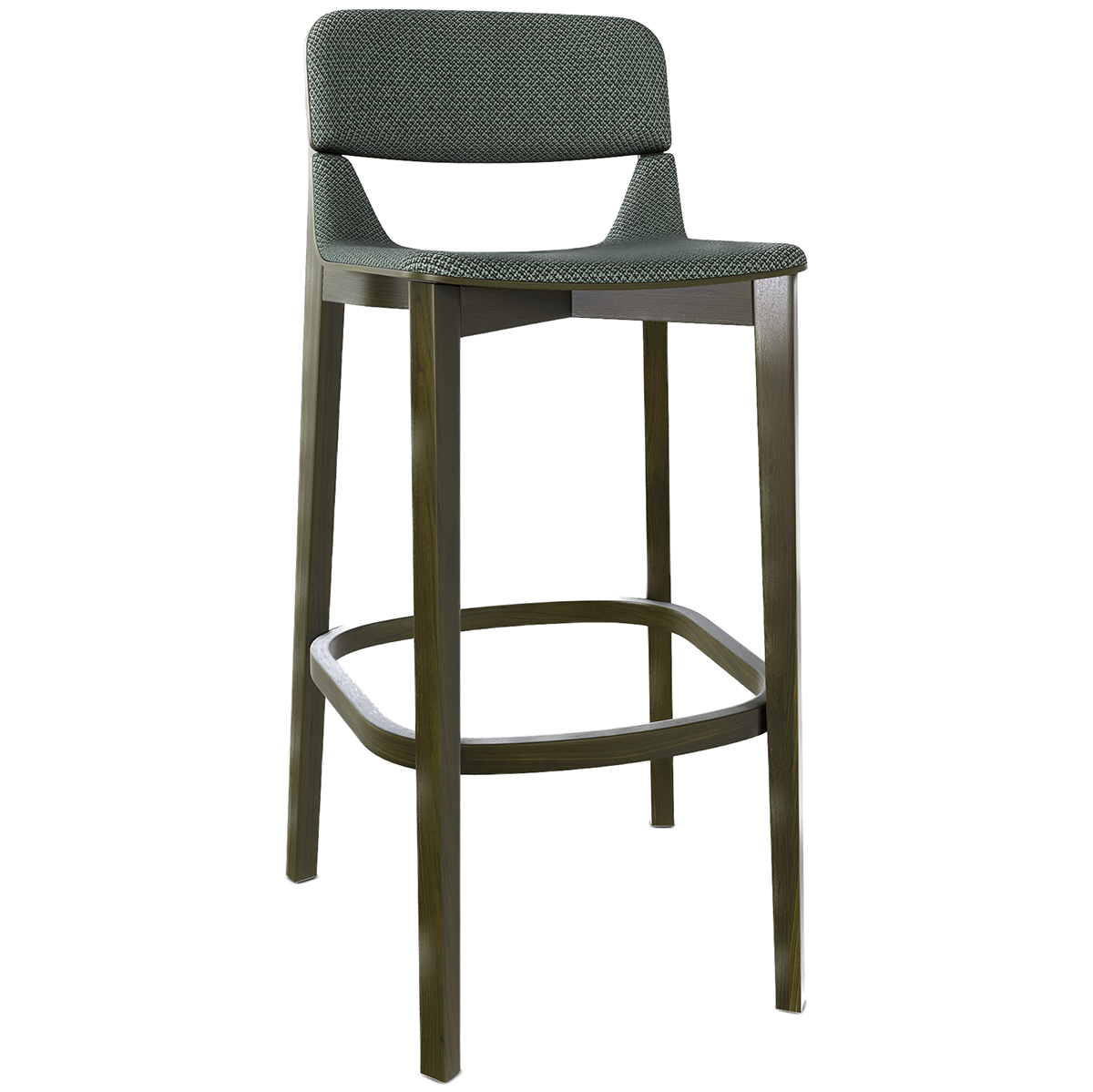 Leaf Upholstered Barstool with Backrest - WOO .Design