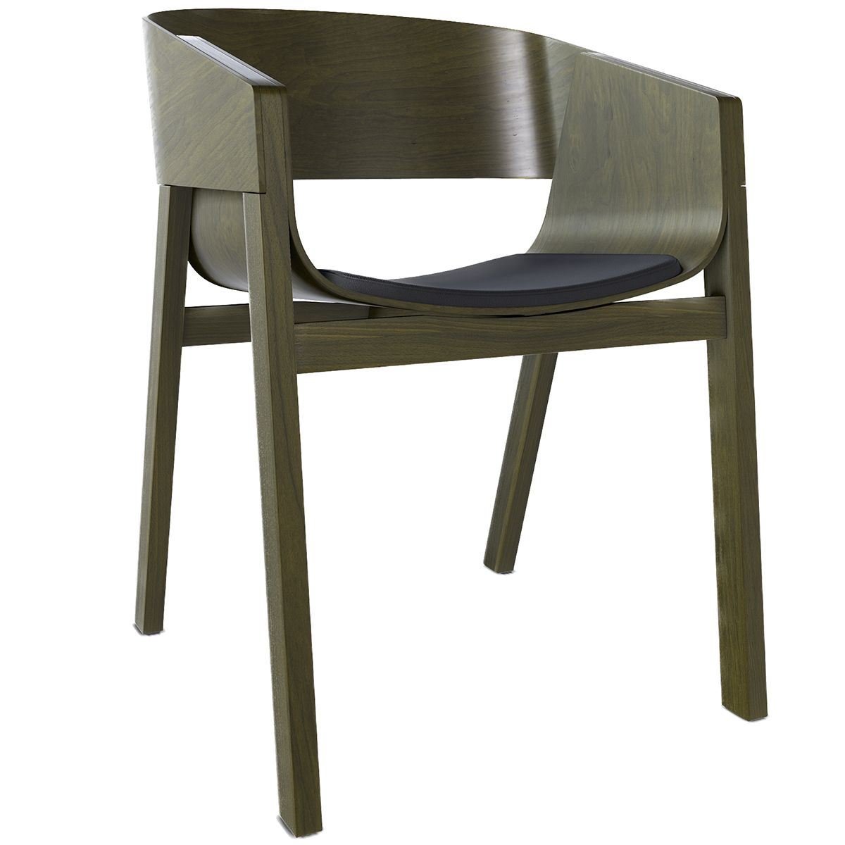 Merano Upholstered/Wood Armchair - WOO .Design