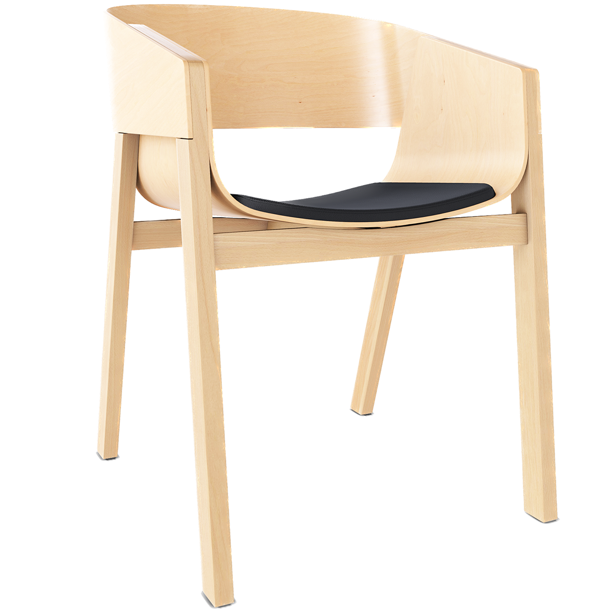 Merano Upholstered/Wood Armchair - WOO .Design