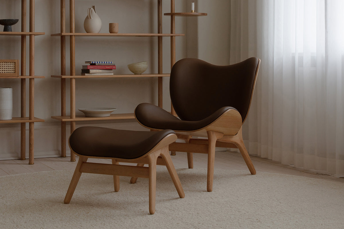 A Conversation Piece Leather Ottoman - WOO .Design