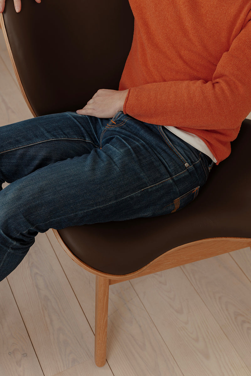 A Conversation Piece Leather Tall Lounge Chair - WOO .Design