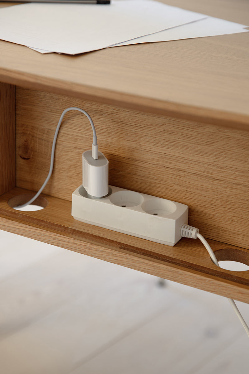 Audacious Leather Oak Desk - WOO .Design