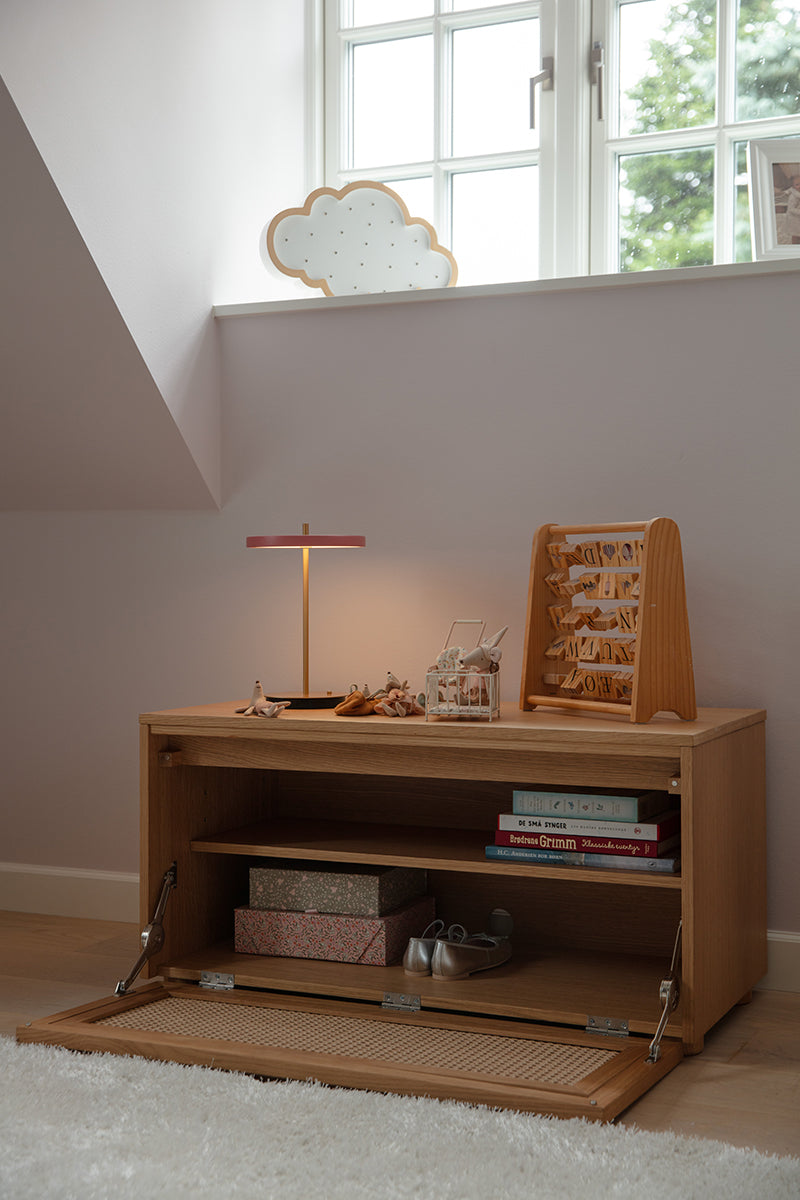 Hideaway Cane Door Storage Bench