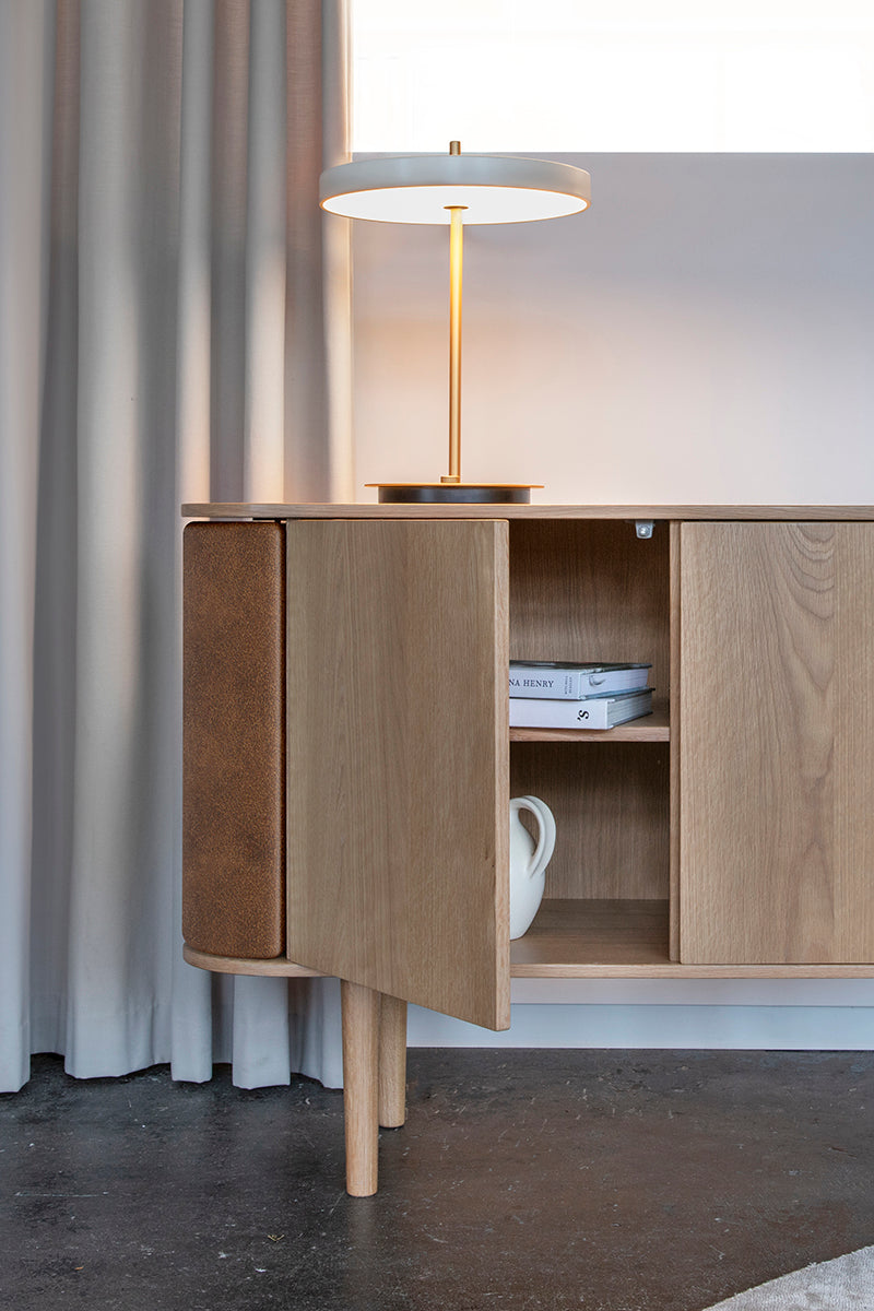 Treasures Leather 2 Doors Cabinet - WOO .Design