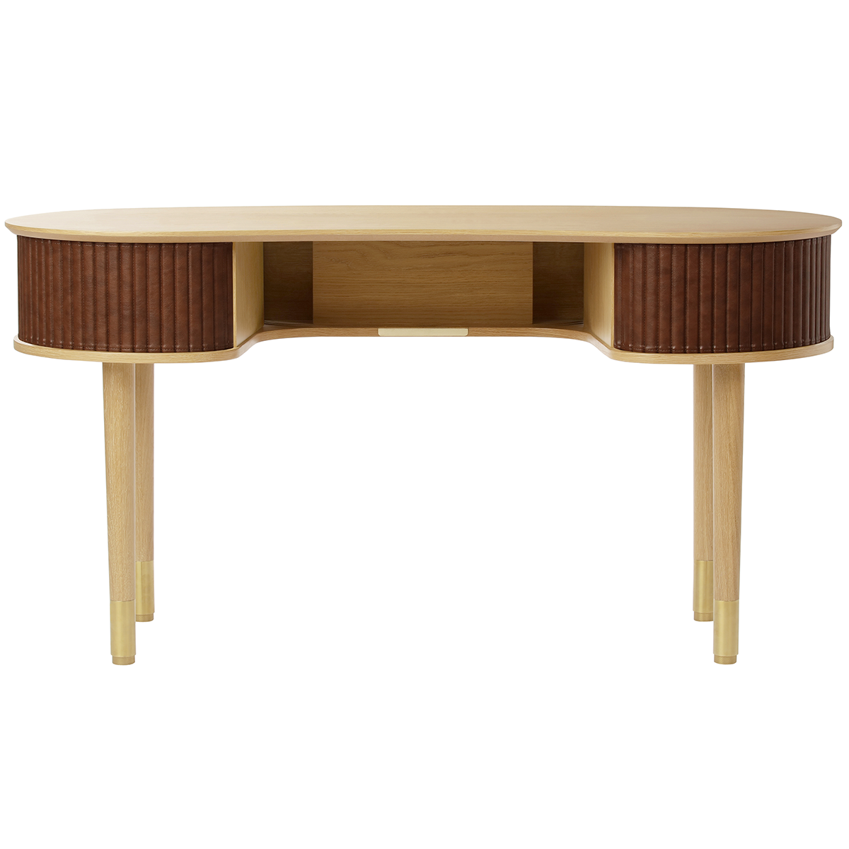 Audacious Leather Oak Desk - WOO .Design