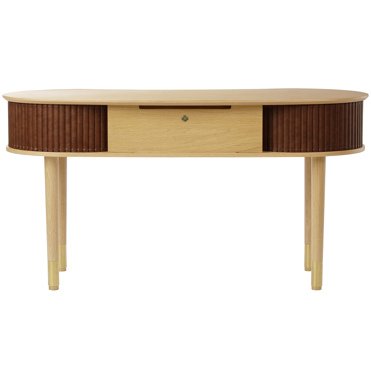 Audacious Leather Oak Desk - WOO .Design