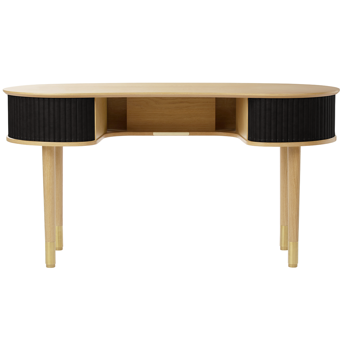 Audacious Leather Oak Desk - WOO .Design