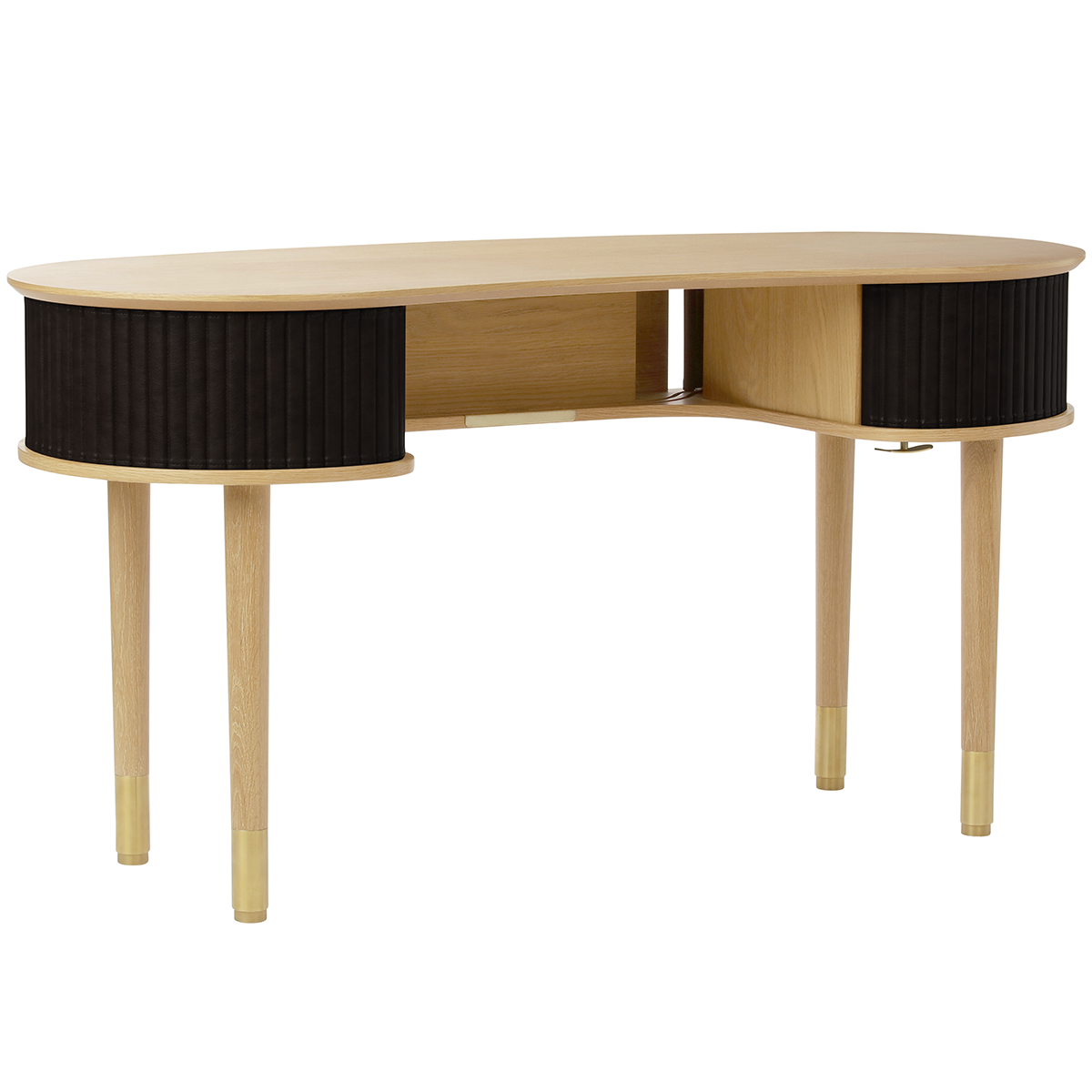 Audacious Leather Oak Desk - WOO .Design