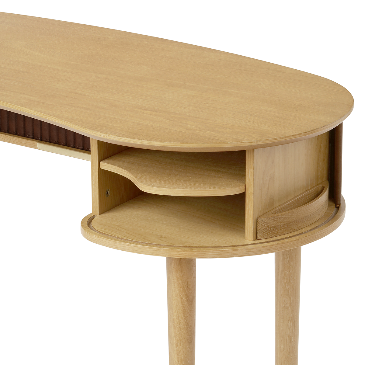 Audacious Leather Oak Desk - WOO .Design