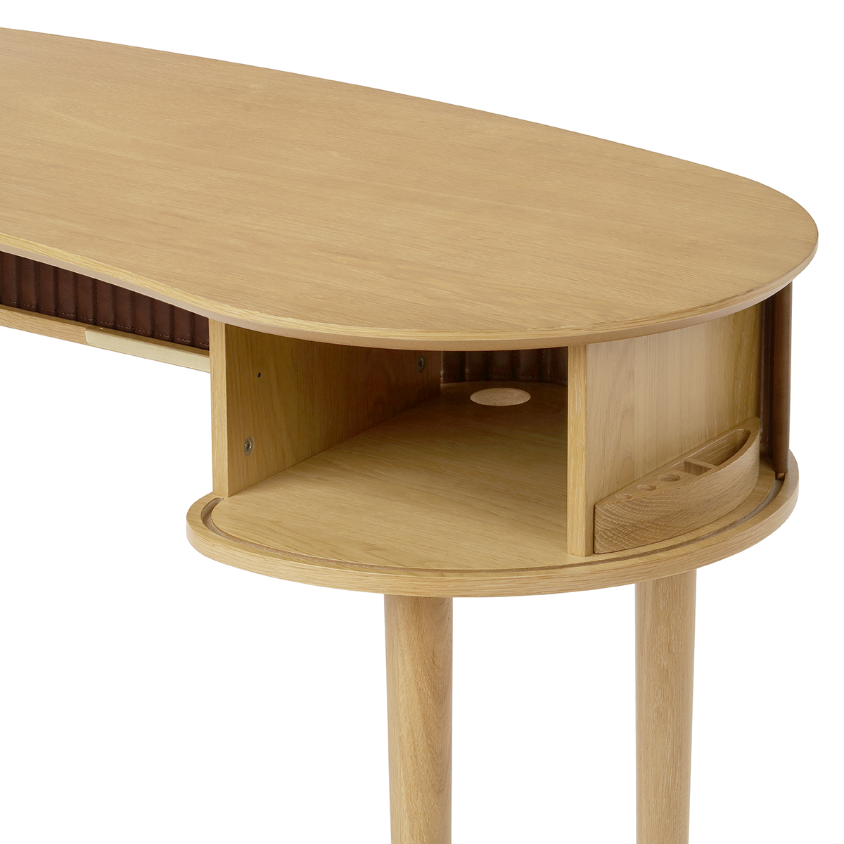 Audacious Leather Oak Desk - WOO .Design