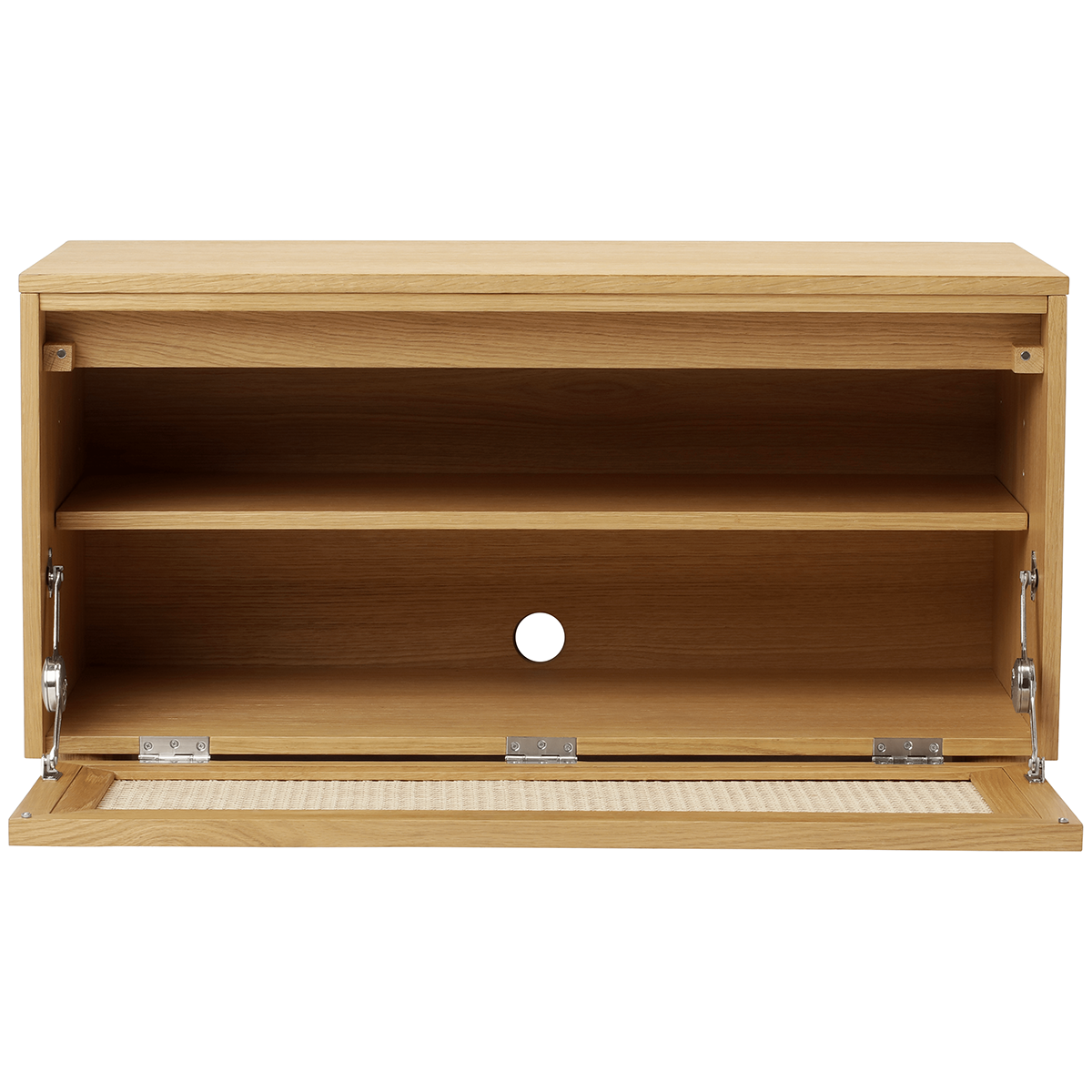 Hideaway Cane Door Storage Bench