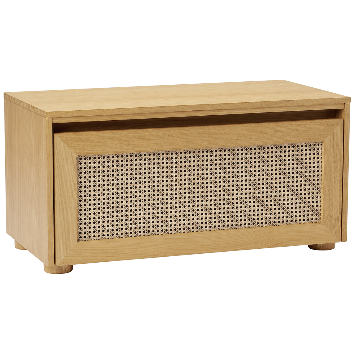 Hideaway Cane Door Storage Bench