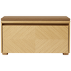 Hideaway Grid Door Storage Bench with Cushion