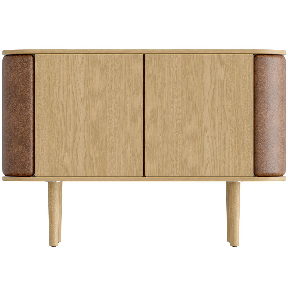 Treasures Leather 2 Doors Cabinet - WOO .Design