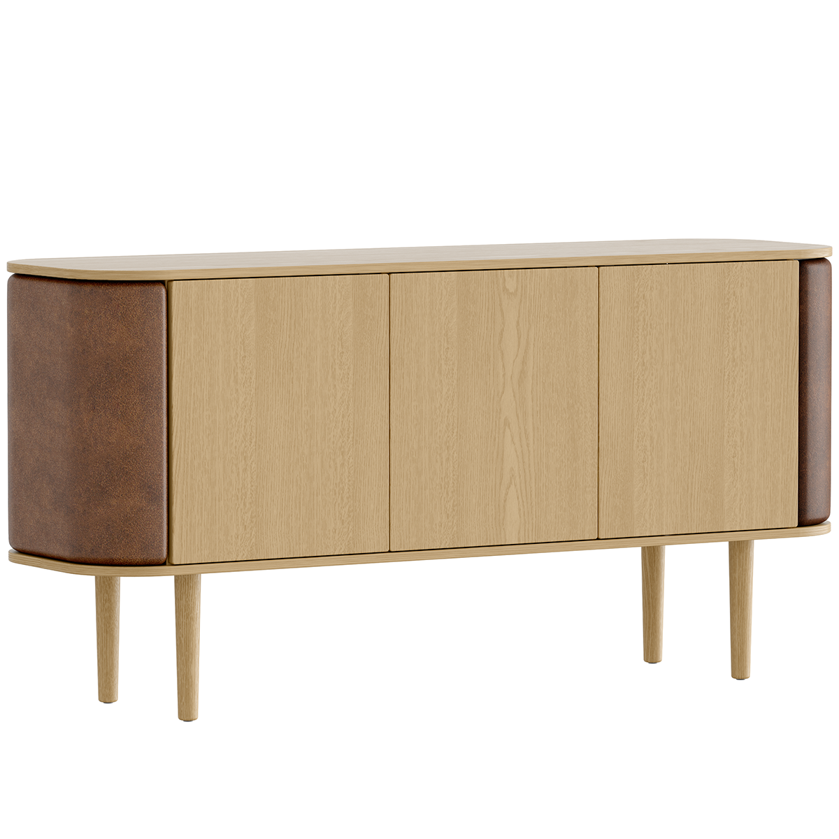 Treasures Leather 3 Doors Cabinet - WOO .Design