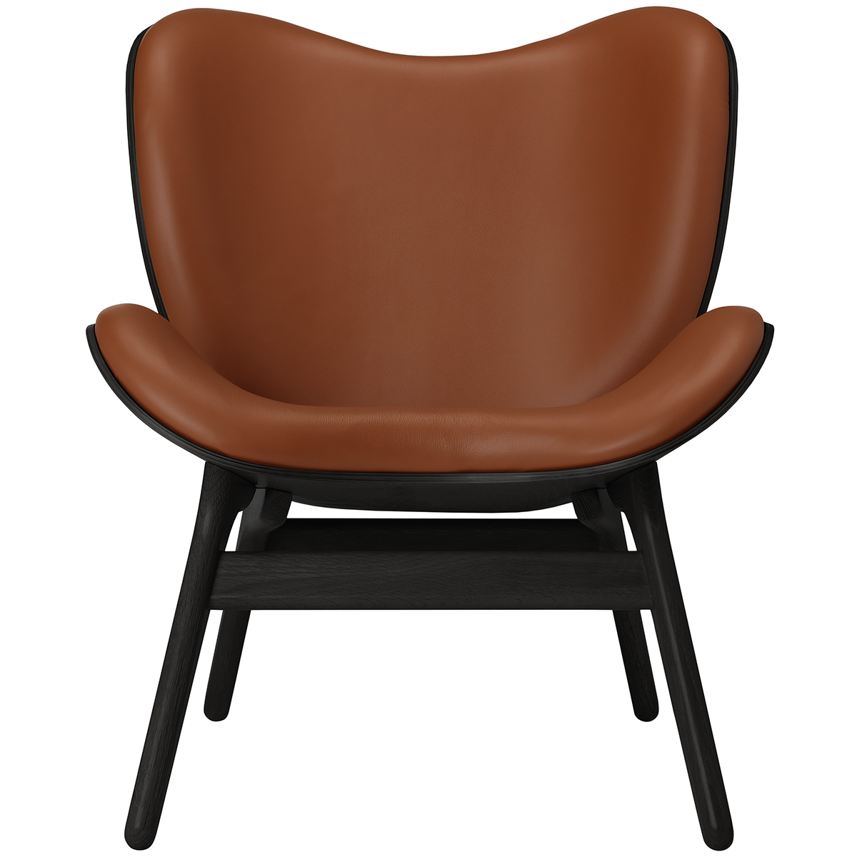 A Conversation Piece Leather Low Lounge Chair