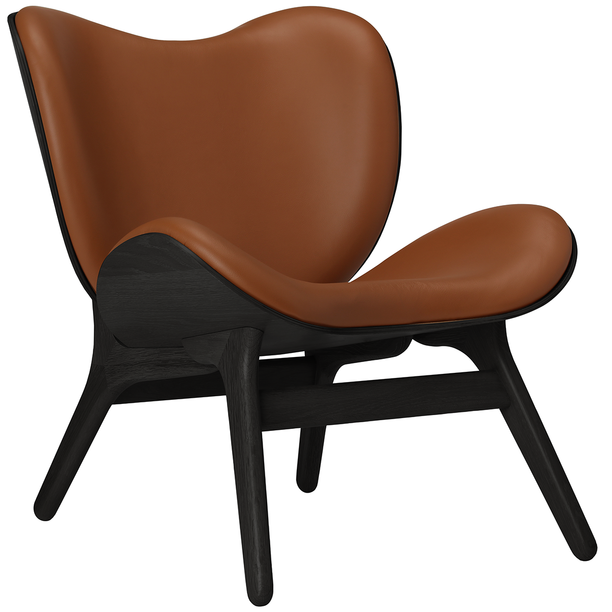 A Conversation Piece Leather Low Lounge Chair