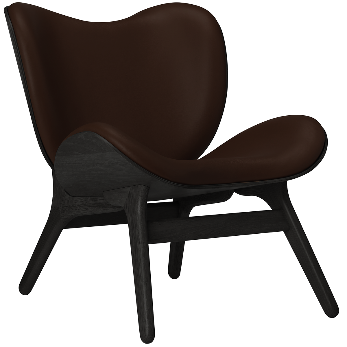 A Conversation Piece Leather Low Lounge Chair