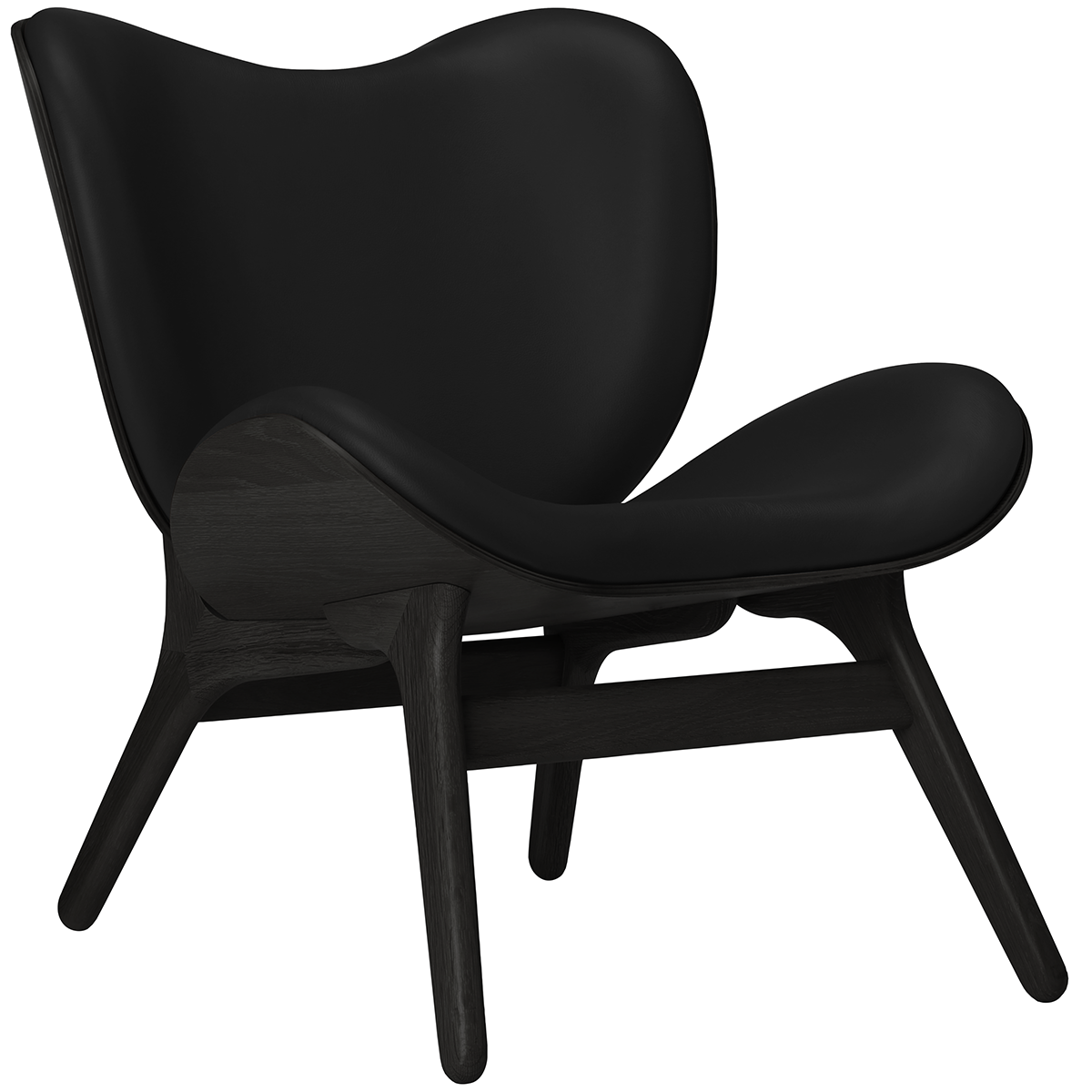 A Conversation Piece Leather Low Lounge Chair - WOO .Design