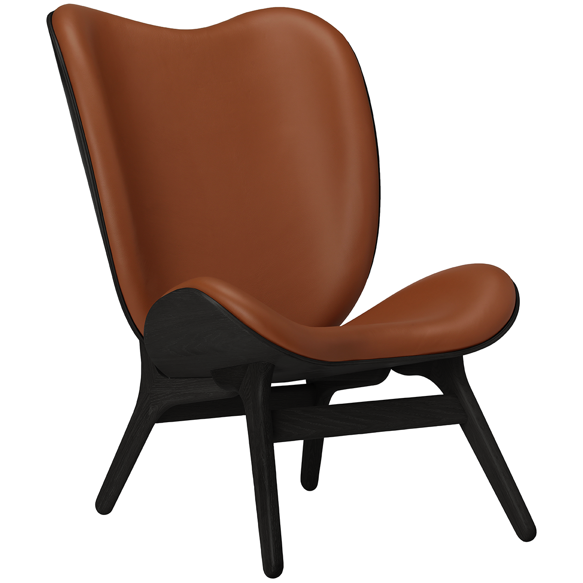 A Conversation Piece Leather Tall Lounge Chair