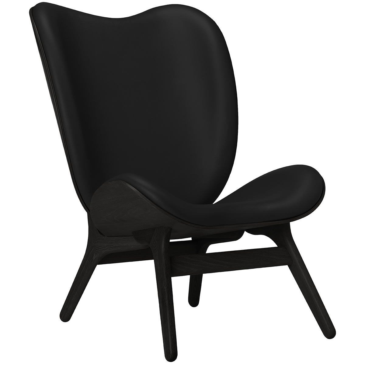 A Conversation Piece Leather Tall Lounge Chair