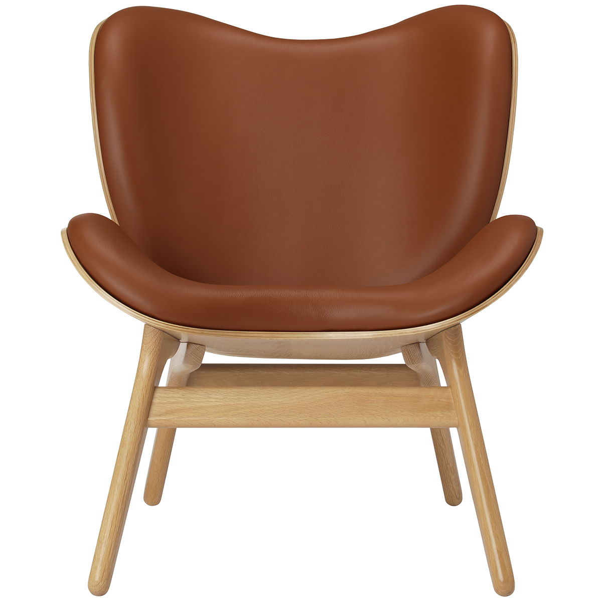 A Conversation Piece Leather Low Lounge Chair