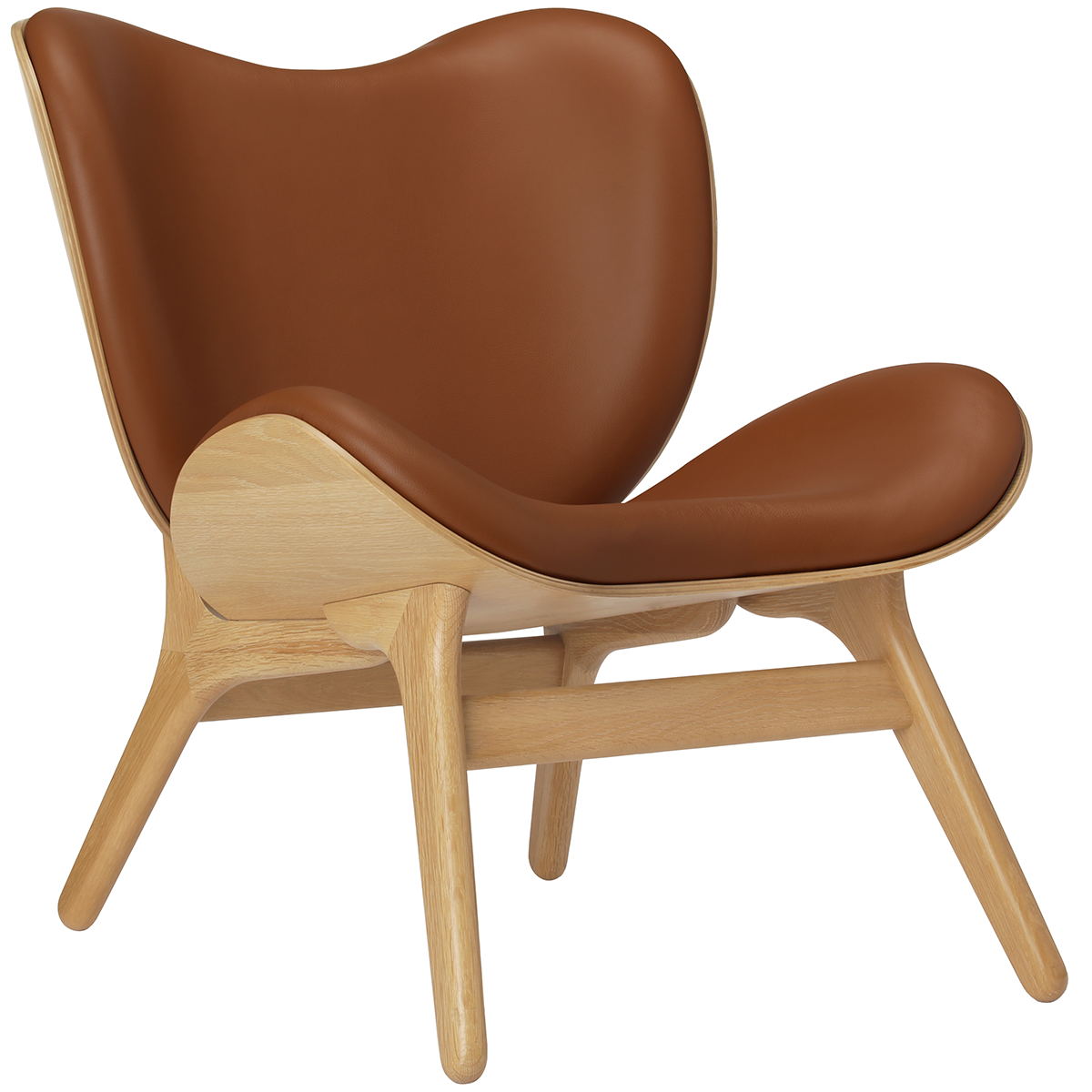 A Conversation Piece Leather Low Lounge Chair