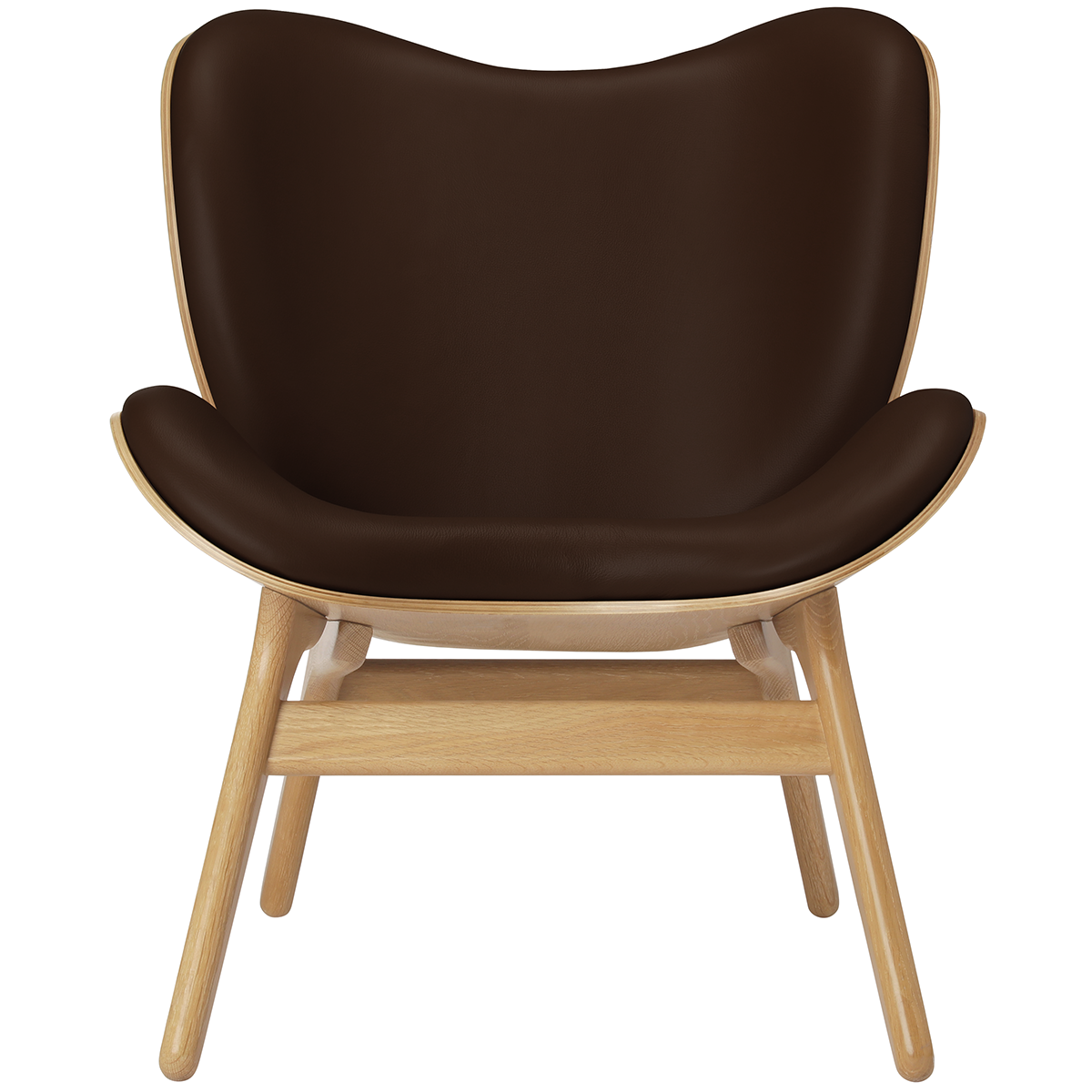 A Conversation Piece Leather Low Lounge Chair