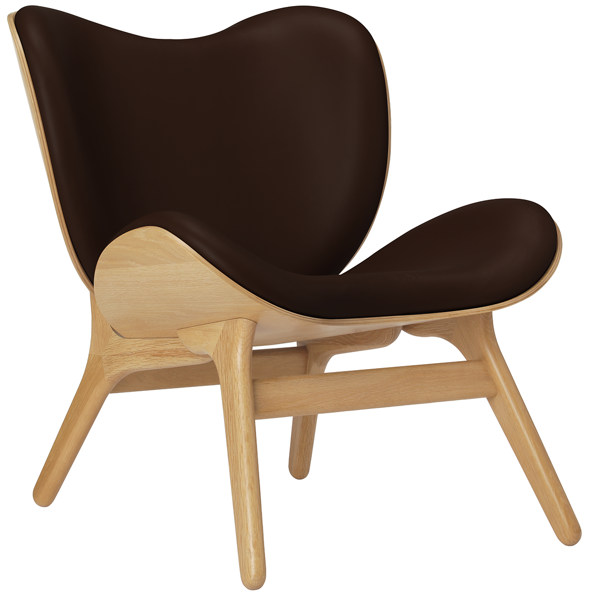 A Conversation Piece Leather Low Lounge Chair - WOO .Design