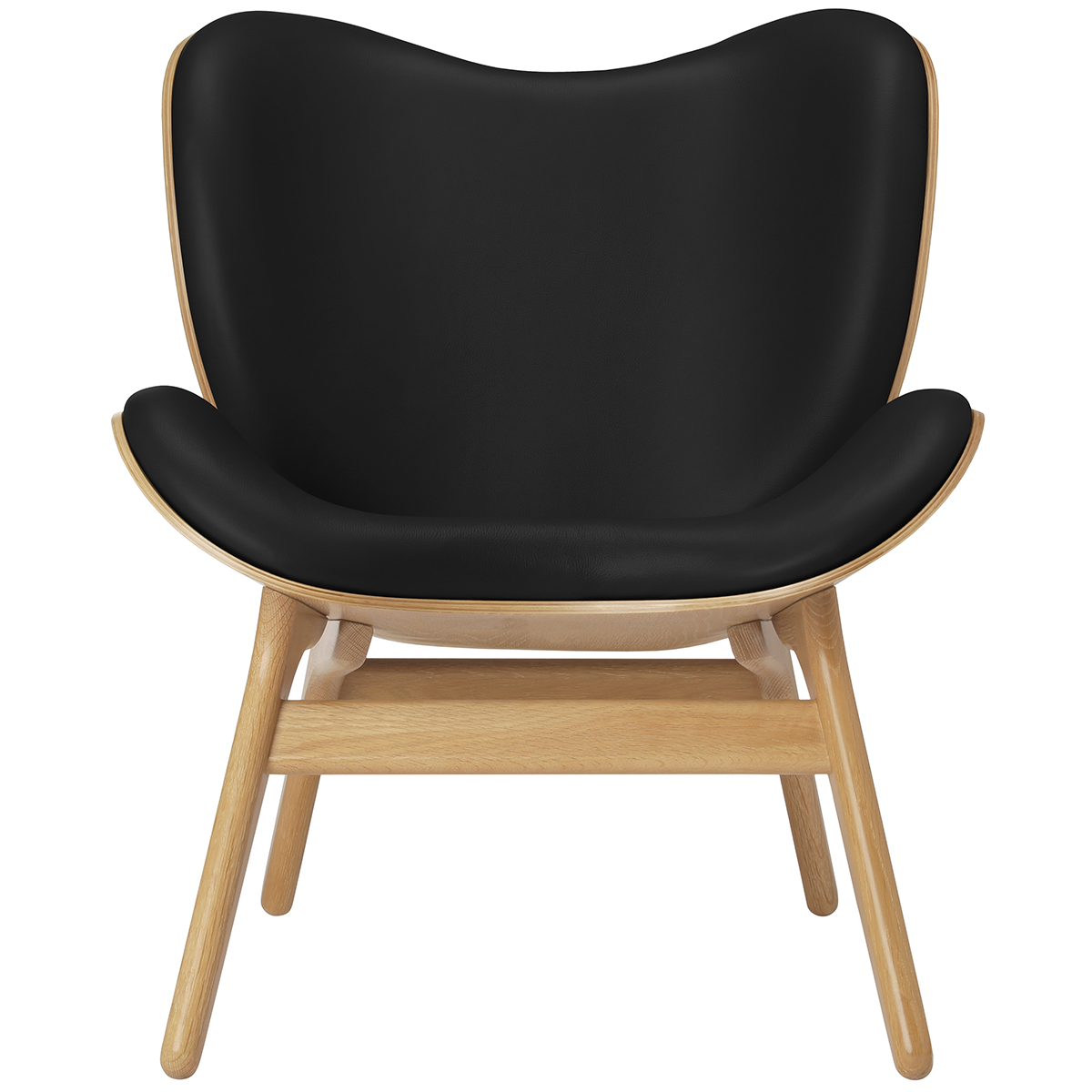 A Conversation Piece Leather Low Lounge Chair - WOO .Design