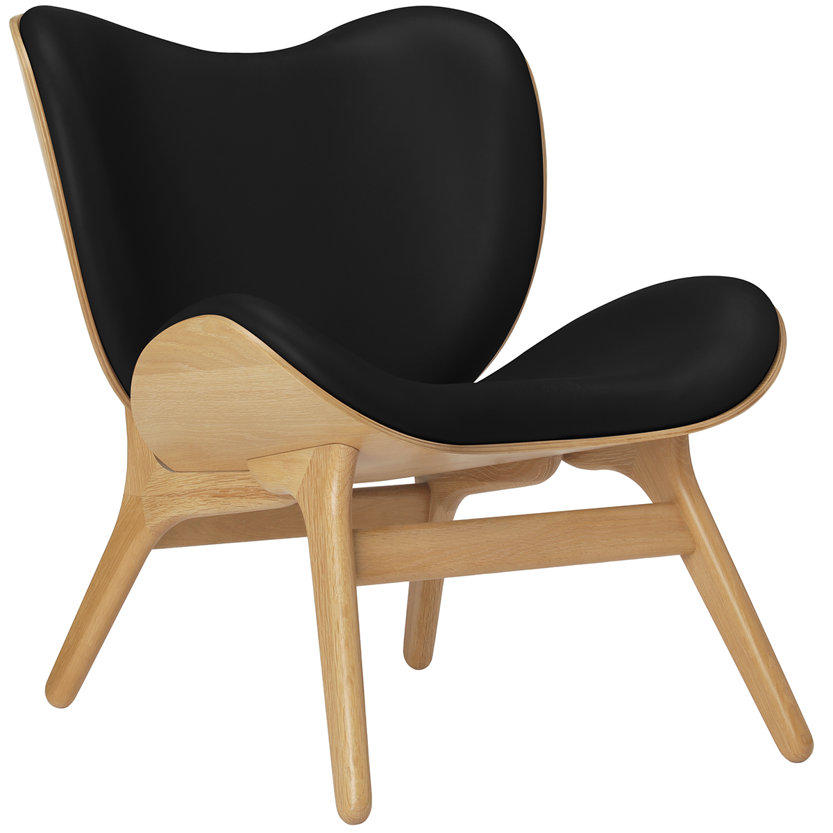 A Conversation Piece Leather Low Lounge Chair - WOO .Design