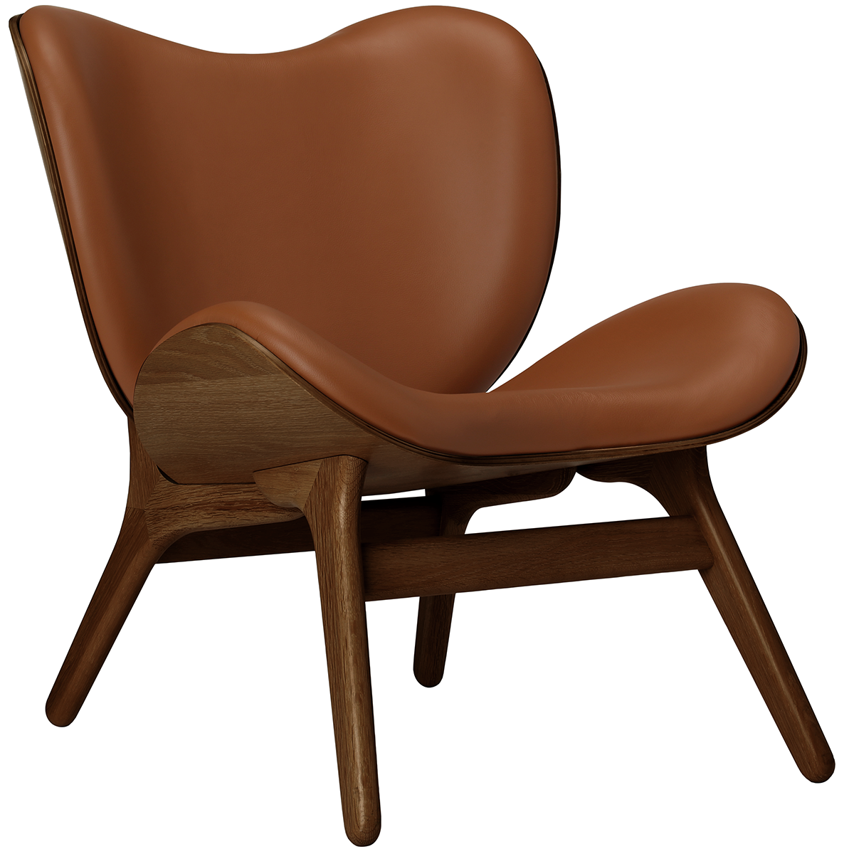 A Conversation Piece Leather Low Lounge Chair