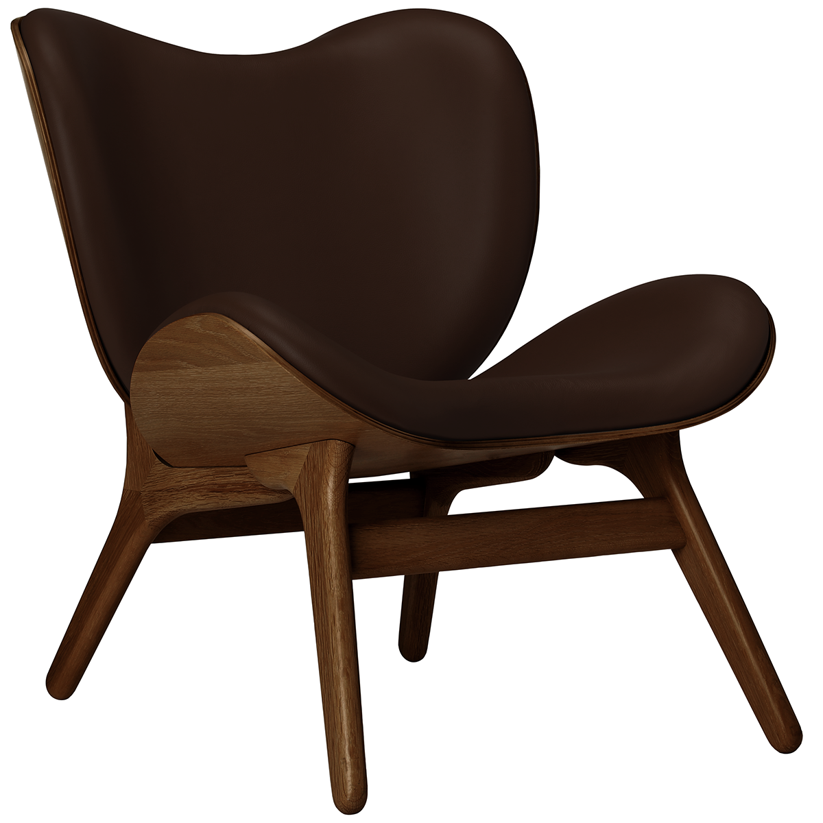 A Conversation Piece Leather Low Lounge Chair - WOO .Design