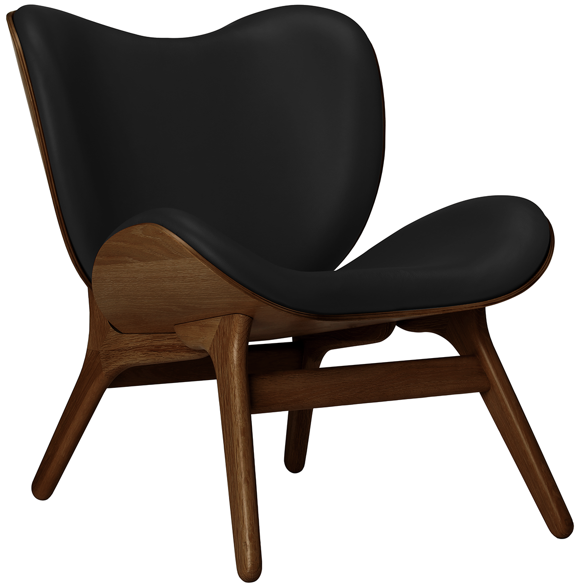 A Conversation Piece Leather Low Lounge Chair