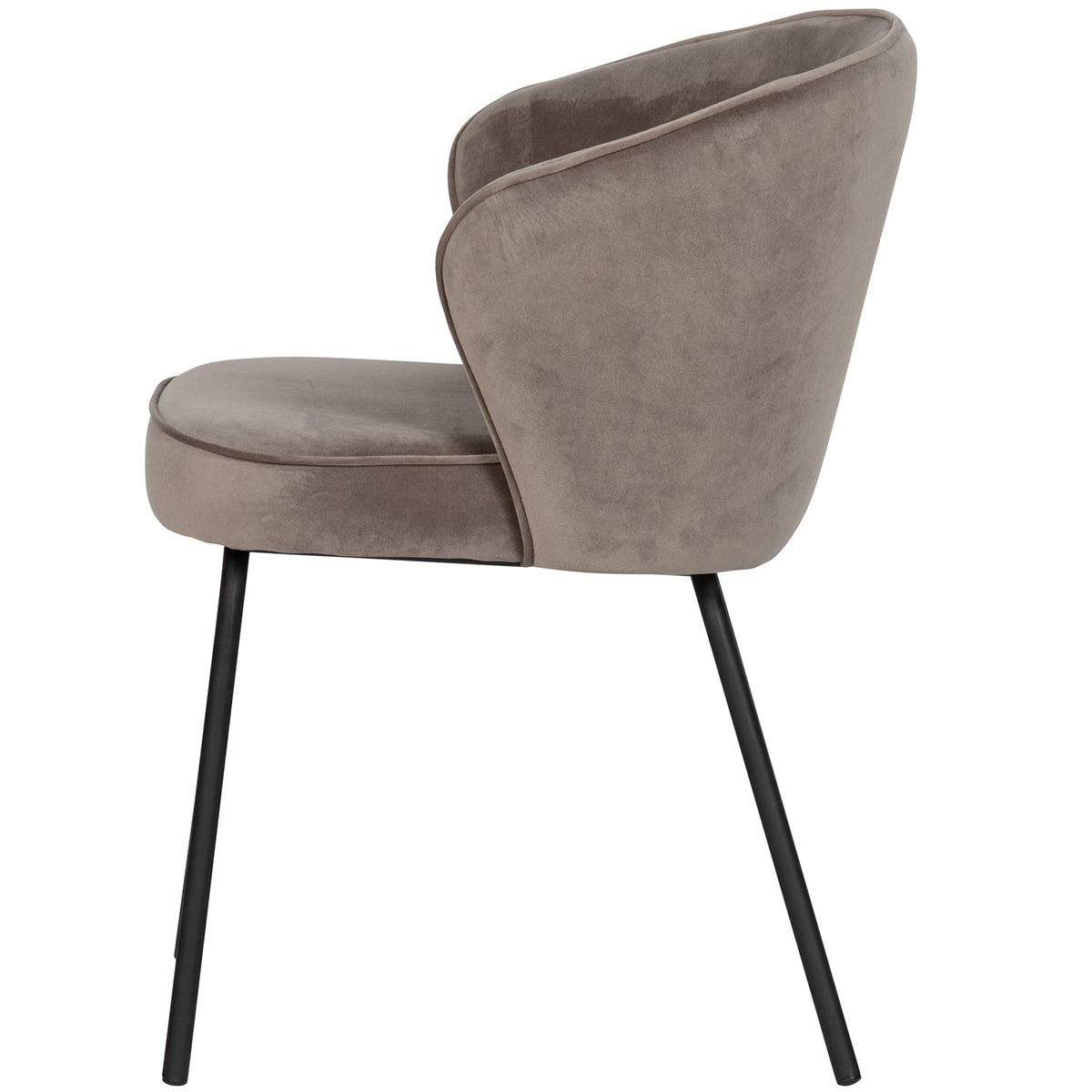 Admit Khaki Velvet Dining Chair