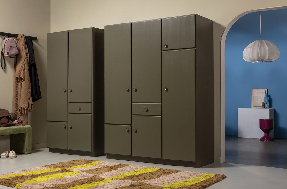 Alfie Forest Pine Wood 2 Doors Wardrobe