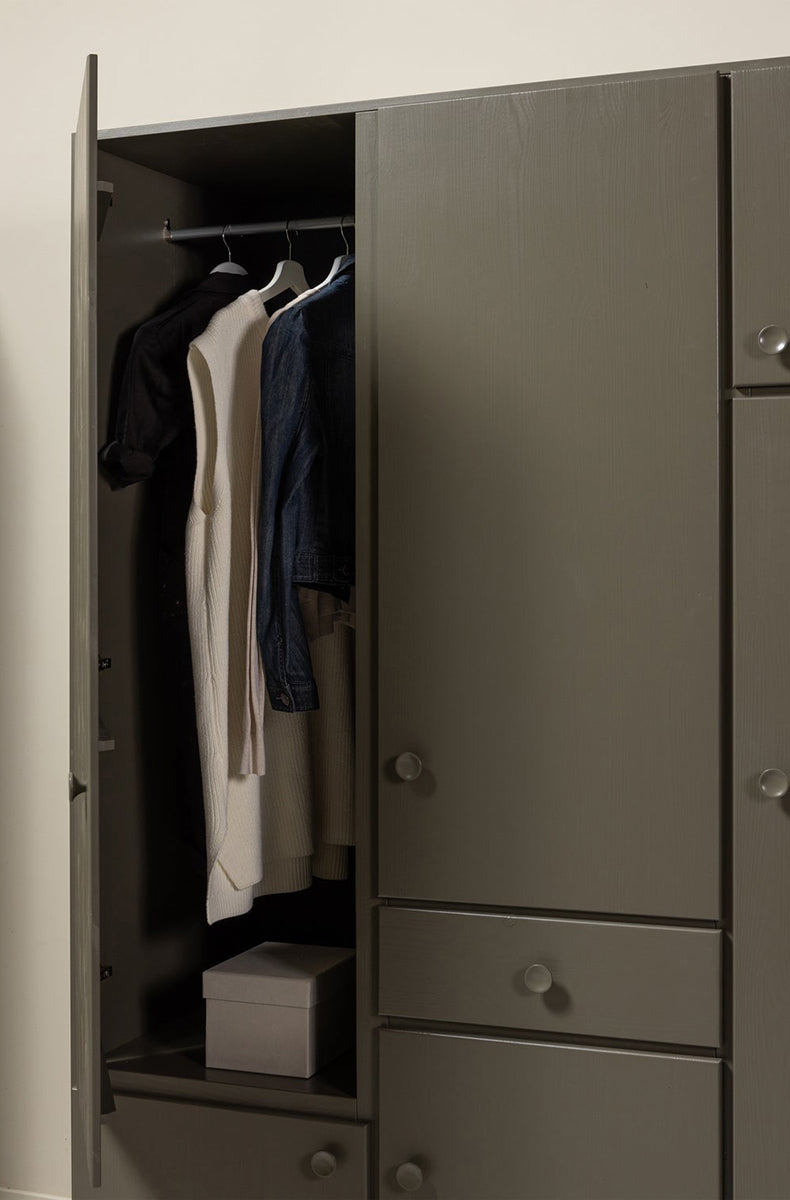 Alfie Forest Pine Wood 3 Doors Wardrobe