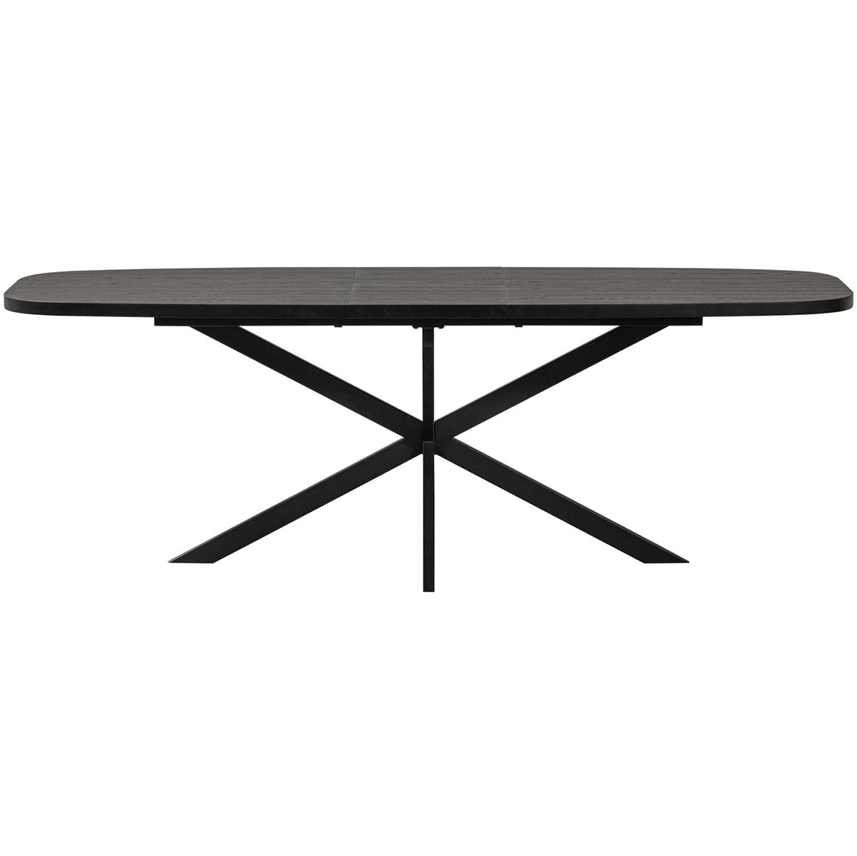 Arros Black Oval Extendable Dining Table